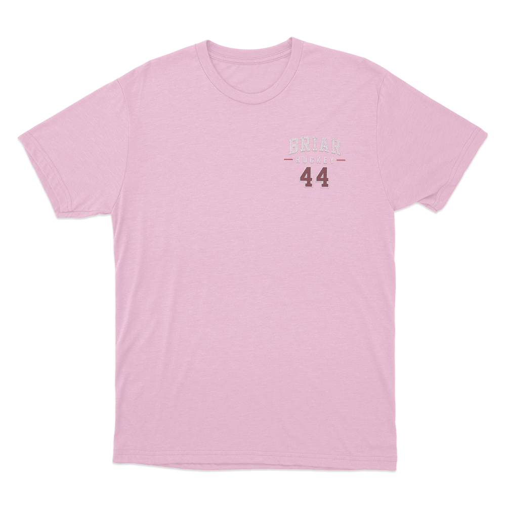 Briar Hockey 44 Unisex T Shirt Pink Briar Hockey 44 Unisex T Shirt Pink