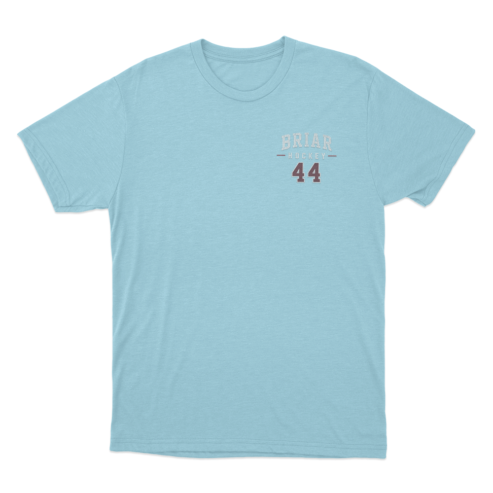 Briar Hockey 44 Unisex T Shirt Sky Blue Briar Hockey 44 Unisex T Shirt Sky Blue