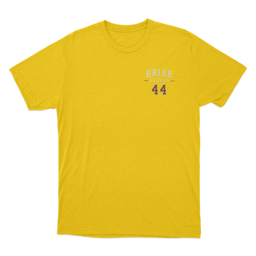 Briar Hockey 44 Unisex T Shirt Yellow Briar Hockey 44 Unisex T Shirt Yellow
