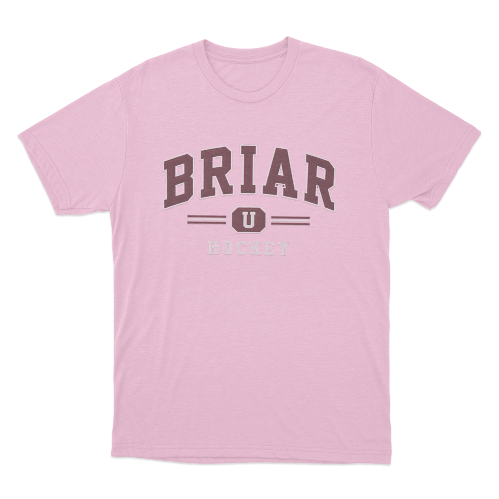 Briar U Hockey Team Logo Unisex T Shirt Pink Briar U Hockey Team Logo Unisex T Shirt Pink