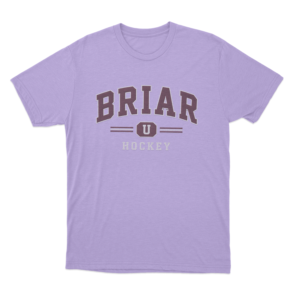 Briar U Hockey Team Logo Unisex T Shirt Purple Briar U Hockey Team Logo Unisex T Shirt Purple