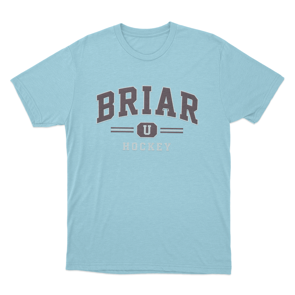 Briar U Hockey Team Logo Unisex T Shirt Sky Blue Briar U Hockey Team Logo Unisex T Shirt Sky Blue