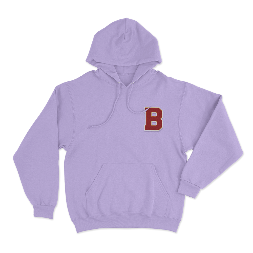 Briar Varsity B Logo Unisex Hoodie Purple Briar Varsity B Logo Unisex Hoodie Purple