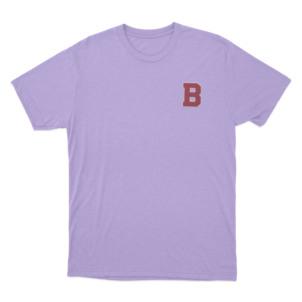 Briar Varsity B Logo Unisex T Shirt Purple Briar Varsity B Logo Unisex T Shirt Purple
