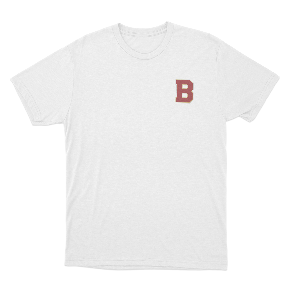 Briar Varsity B Logo Unisex T Shirt White Briar Varsity B Logo Unisex T Shirt White