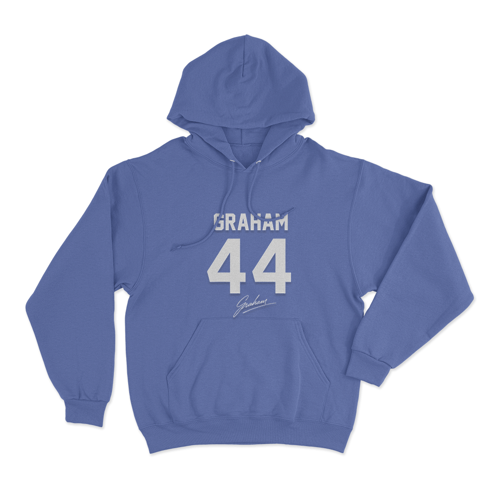 Graham 44 Signature Unisex Hoodie Blue Graham 44 Signature Unisex Hoodie Blue