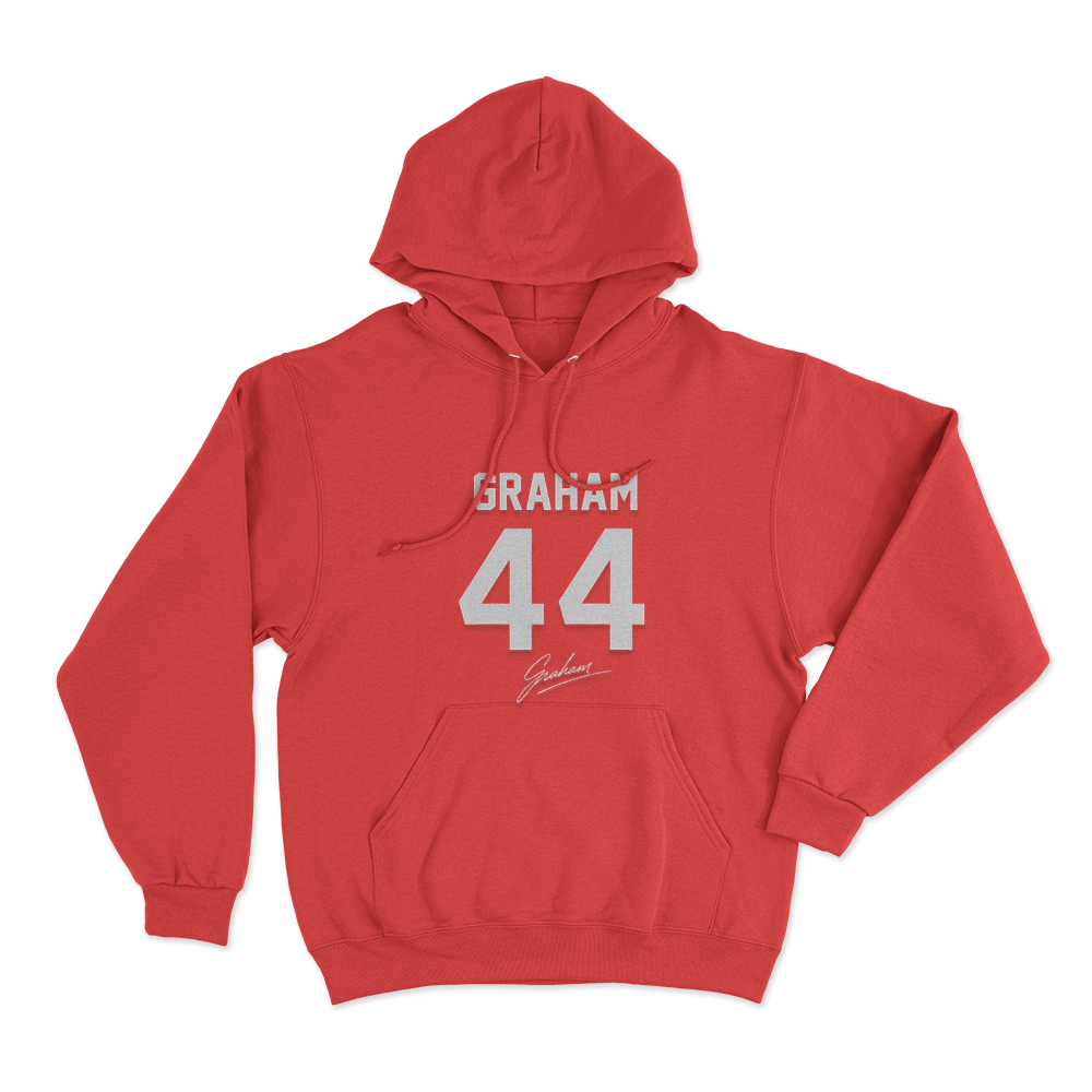 Graham 44 Signature Unisex Hoodie Red Graham 44 Signature Unisex Hoodie Red