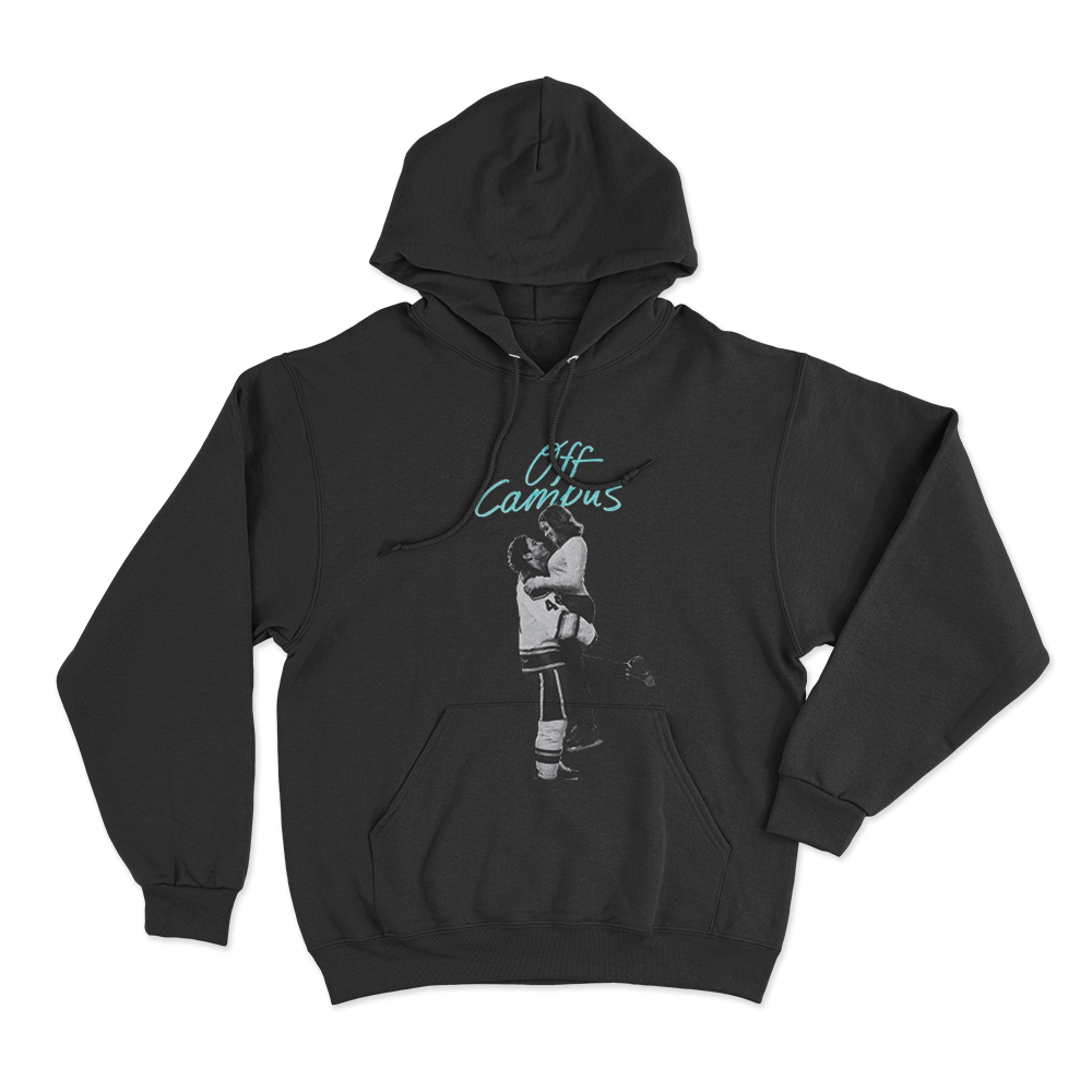 Off Campus Couple Ice Hockey Unisex Hoodie Black Off Campus Couple Ice Hockey Unisex Hoodie Black
