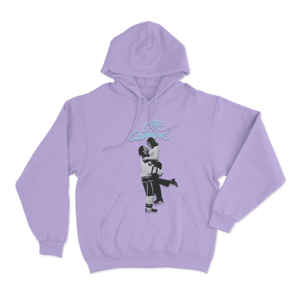 Off Campus Couple Ice Hockey Unisex Hoodie Purple Off Campus Couple Ice Hockey Unisex Hoodie Purple