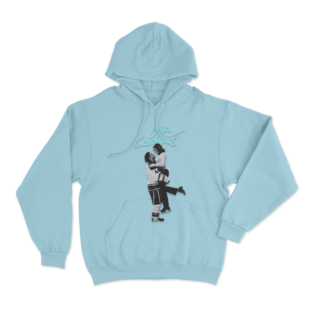 Off Campus Couple Ice Hockey Unisex Hoodie Sky Blue Off Campus Couple Ice Hockey Unisex Hoodie Sky Blue
