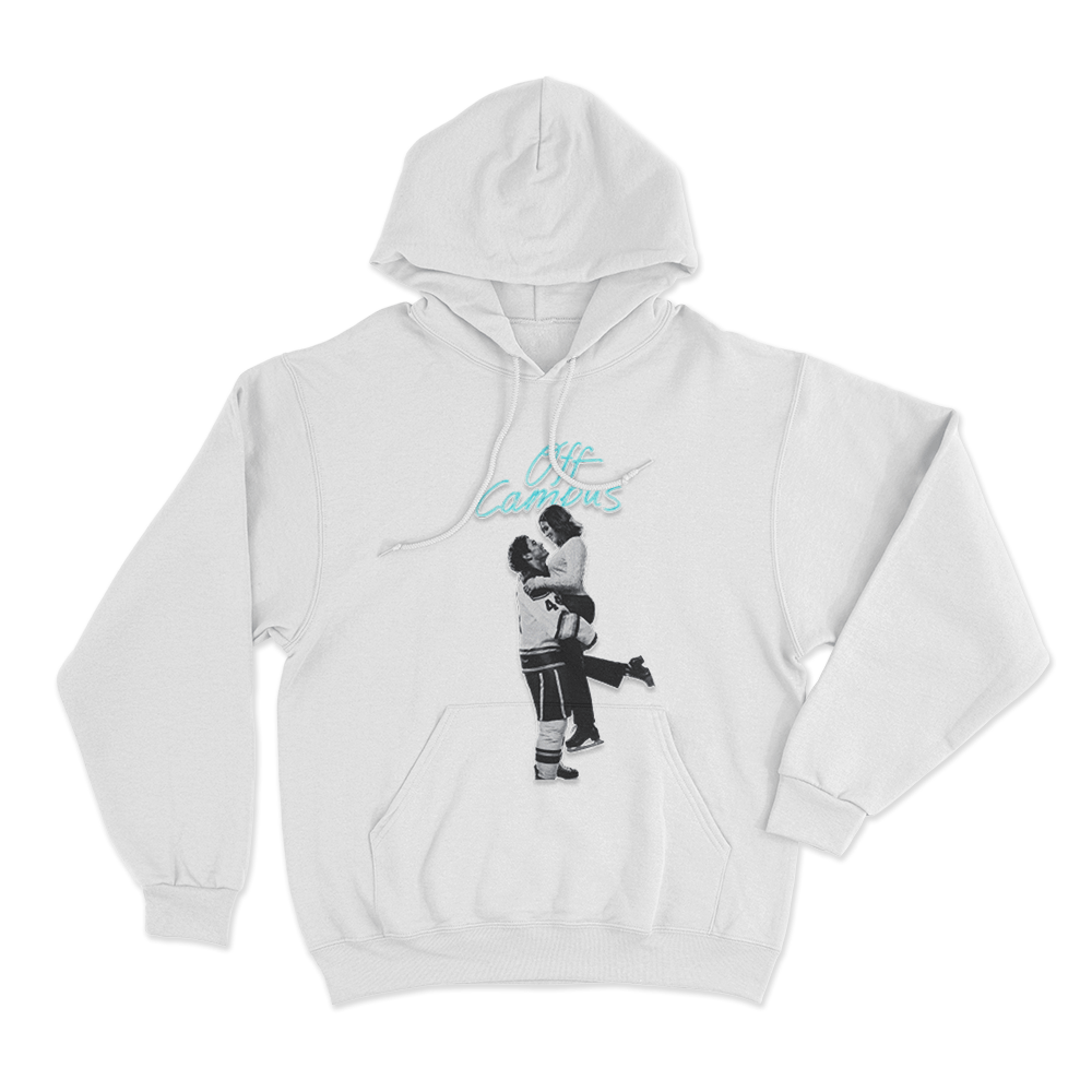 Off Campus Couple Ice Hockey Unisex Hoodie White Off Campus Couple Ice Hockey Unisex Hoodie White